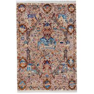 Persian: Kashmar Fine Persian Rug – Hand Knotted Wool, Zir Khaki Design 302cm x 400cm