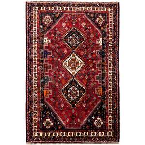 Fine Hand-knotted Wool Shiraz Persian Rug 165cm x 230cm