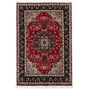 Fine Hand-knotted Tabriz 50 Raj Persian Small Rug 101cm x 149cm