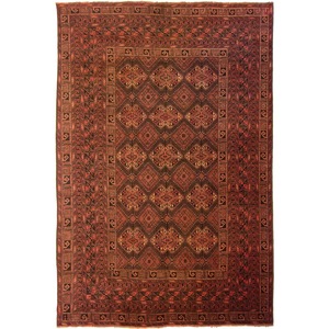 Vintage Hand-knotted 100% Wool Turkmen Rug 193cm x  295cm