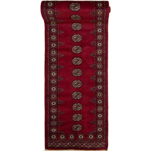 Wool Rugs: Hand-knotted 100% Wool Bokhara Runner 80cm x 537cm