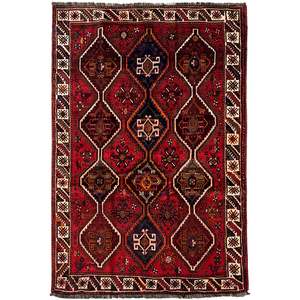 Fine Hand-knotted Wool Shiraz Persian Rug  171cm x 252cm