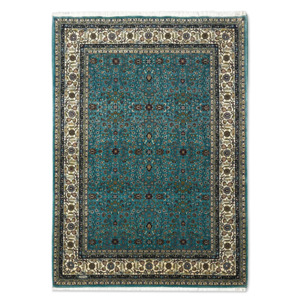 Fine Handmade Wool Turquoise Rug 210cm x 300cm