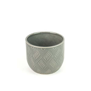 Pots: Grey Domino Pot 14cm