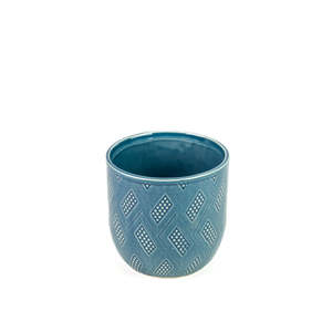 Blue Domino Pot 12cm