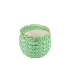 Pots: Light Blue/Green Stoneware Pot 14cm