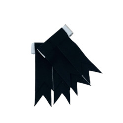 Highland Dress: Black Garter Flashes