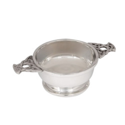 Scottish Gifts: 4" Plain Pewter Quaich