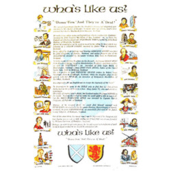 Scottish Gifts: Teatowel - "Wha's Like Us"