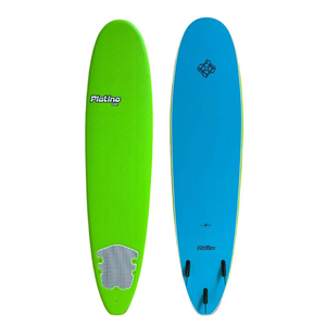 8ft Platino Soft Top Surfboard [LIME & AZURE BLUE]