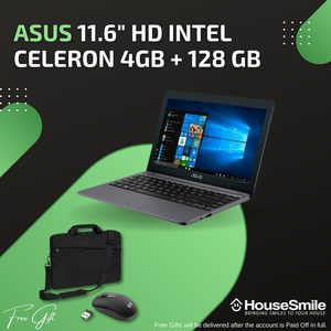 ASUS 11.6″ HD Intel Celeron 4GB + 128 GB – HouseSmile