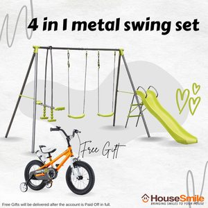 4 In 1 Metal Swing Set – HouseSmile