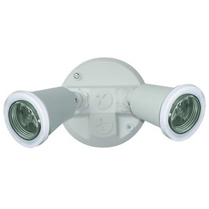 Products: Twin Lamp Holder Pack (White) Security Lighting