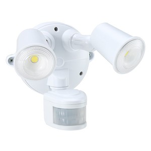 Products: LED Spotlight 2 x 10W with Motion Sensor (White) Security Lighting