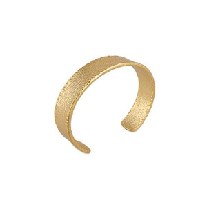 Wrist: Yellow Gold Plated Freya Cuff Bangle