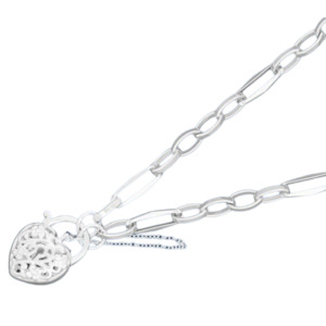 Wrist: Sterling Silver Figaro Square Link Belcher Bracelet