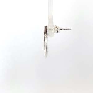 Sterling Silver Bar Ring Drop Studs