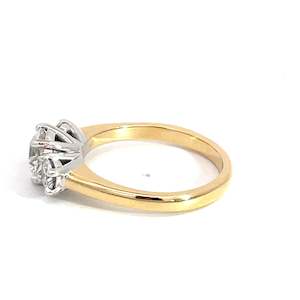 18ct Yellow and White Gold 3 Stone Lab Grown Diamond Ring