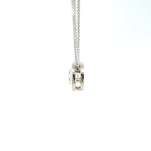 Necklace: 9ct White Gold Lab Grown Diamond Pendant and Chain