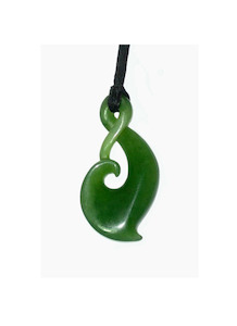 Necklace: Greenstone Twist Pendant 47mm
