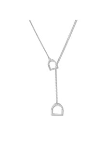 Necklace: Sterling Silver Double Stirrup Necklace