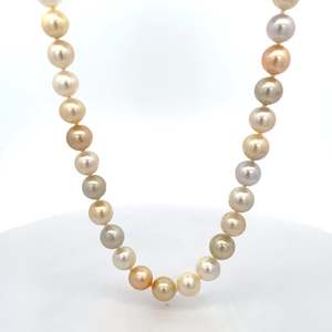 South Sea White and Golden Pearl Necklace