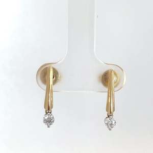 18ct Yellow Gold Diamond Drops