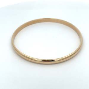 9ct Yellow Gold Solid Round 5mm Bangle
