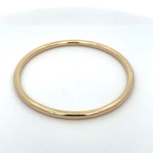 Wrist: 9ct Yellow Gold Hollow 4mm Round Bangle