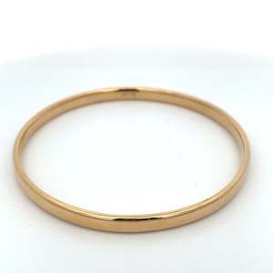 9ct Yellow Gold Round 5.3 mm Solid Bangle