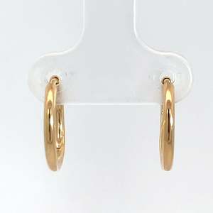 Earrings: 18ct Yellow Gold Oval Hoop Earrings