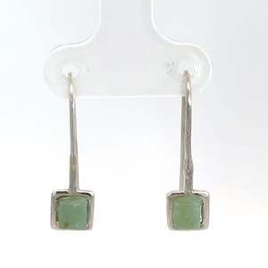 Sterling Silver Amazonite Hook Earrings