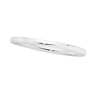 Wrist: Sterling Silver Round 6mm Heavy Bangle