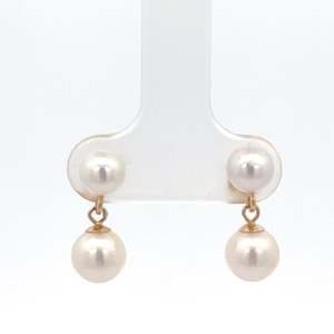 9ct Yellow Gold Pearl Drop Earrings