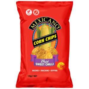 Snacks Chips: Mexicano Thai Sweet Chilli Corn Chips 170g