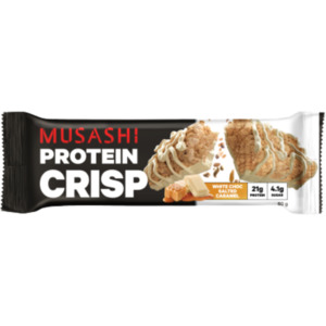 Musashi Protein Crisp Bar White Choc Salted Caramel 60g