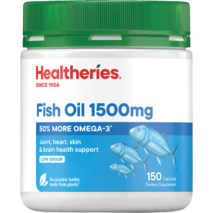 Healtheries Fish Oil 1500mg Capsules 150pk