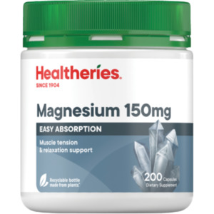 Healtheries Magnesium 150mg Capsules 200pk