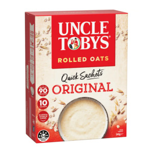 Uncle Tobys Quick Sachet Original Oats 340g