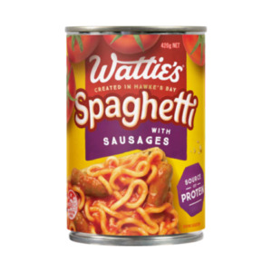 Watties Spaghetti with Sausages 420g