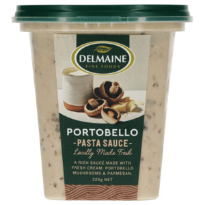 Pasta Sauces: Delmaine Creamy Portebello 325g
