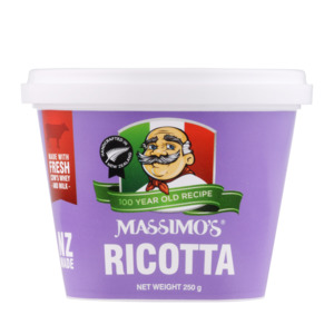 Cheese: Massimo's Ricotta Cheese 250g