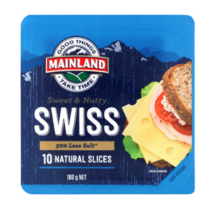 Mainland Swiss Cheese Slices 180g