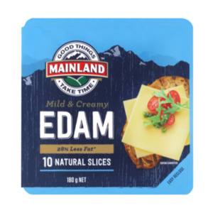 Cheese: Mainland Edam Cheese Slices 180g