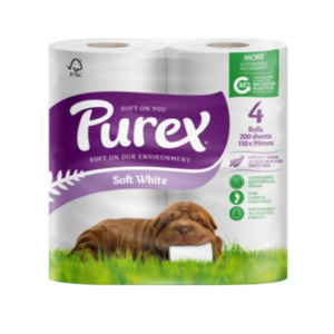 Household Items: Purex Toilet Paper 4Pk