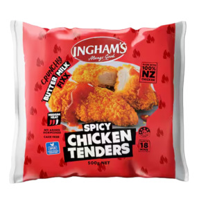 Inghams Chicken Tenders Crunchy Fixx Spicy 500g