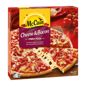Frozen Foods: McCain Cheese and Bacon Pizza 500g
