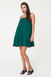 Lin-in Mini Sundress Jewel Green