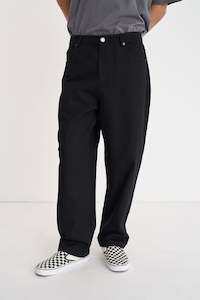 Mens Pants: BLOCK DENIM EMB PANT/OLDE BLACK WASH