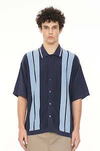 Mens Knitwear: FORE KNIT SHIRT NAVY